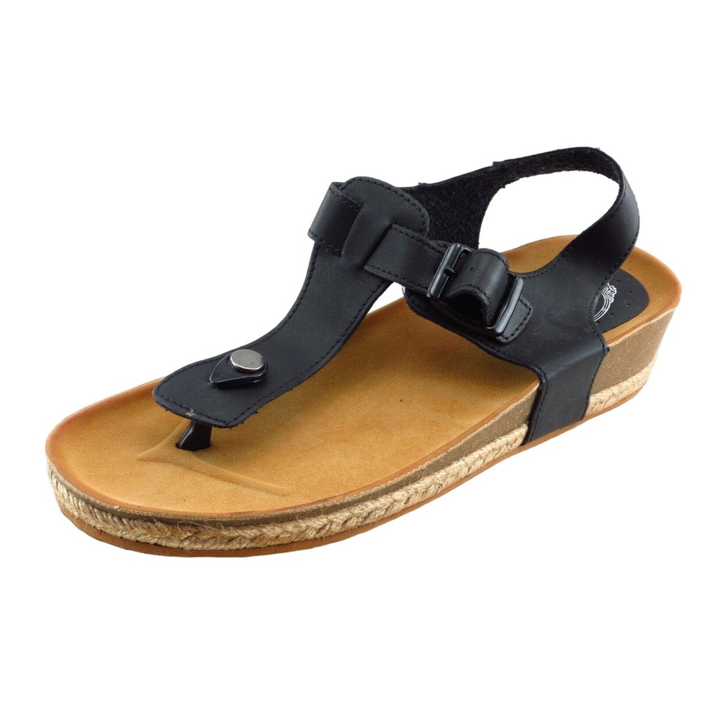 Italina Size 8 M Blackβ Slingback Synthetic Women Sandal Shoes